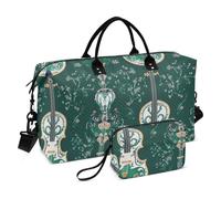 Sac de voyage vert violon chinois Weekender Voyage Sac de Nuit avec Trousse de Toilette pour Trekking Multifonctionnel bolsa para viajar