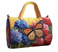 Sac de voyage vintage avec papillon et fleur, sac de sport, sac de sport, imperméable, résistant aux déchirures, sac de week-end, bagage à main, sac fourre-tout pour femme et homme, o, 16X8X8 IN, Sacs