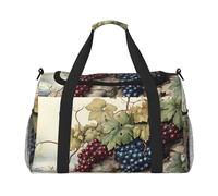 Sac de voyage vintage raisin pour peinture à l'huile, sac de gym, sac de week-end pour homme et femme, bagage à main léger pour entraînement et vacances
