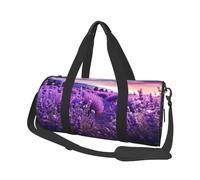 Sac de voyage violet lavande imprimé avec poche et sangle réglable, grand sac de sport, sac de yoga tendance pour homme et femme, noir, taille unique, mode, noir, taille unique, mode, Noir , Taille