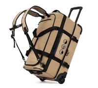 Sac de voyage XL avec roulettes 3 en 1, sac à dos et trolley imperméable | Flow avec compartiment à chaussures et coins de protection pour homme et femme | Sac de voyage en Ripstop de qualité