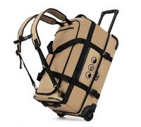Sac de voyage XL avec roulettes 3 en 1 sac à dos, sac de voyage et trolley imperméable | Flow avec compartiment à chaussures et coins de protection pour homme et femme | Sac de voyage en ripstop de