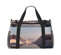 Sac de w nd imprimé dunes de sable rivière, sac de gym, bagage à main, sac fourre-tout et sac à bandoulière pour voyage et fitness