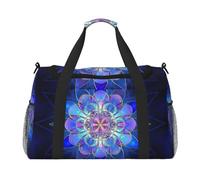 Sac de week-end rectangulaire imprimé floral, sac de gym avec bagage à main, sac de week-end, sac fourre-tout et sac à bandoulière pour voyage et fitness