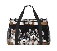Sac de w nd, sac de gym avec imprimé chiens husky, sac de w nd, sac fourre-tout et sac à bandoulière pour voyage et fitness