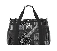 Sac de week-end, sac de gym avec imprimé Love Rock Sac de week-end, sac fourre-tout et sac à bandoulière pour voyage et fitness