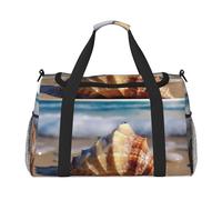 Sac de weekend, sac de gym avec imprimé coquillage de vague de mer