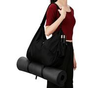 Sac de yoga imperméable avec compartiment à chaussures et cordon de serrage, sac de sport pour femme avec poche sèche et humide pour un rangement organisé et un transport facile, matériau durable et