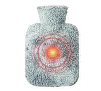 Sac d'eau | Bouteille chauffante | Sac d'eau chaude | Housse en incluse | Bouillotte portable | Chauffe-pieds grande capacité Petite bouillotte avec housse en pour l'hiver