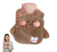 Sac d'eau chaude avec couverture mignonne, Sac d'eau chaude - Chauffe-mains pour sac d'eau chaude de 400 ml avec couvercle - Sac d'eau chaude avec design en forme de dessin animé pour adultes et