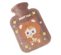 Sac d'eau chaude, bouillotte avec couvercle - Sac d'eau chaude d'hiver Bouillotte en peluche - Coussin chauffant de grande capacité, doux et Portable, chauffe-lit pour la taille