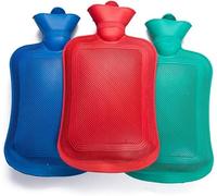 Sac d'eau chaude de 2 litres en PVC, bouillotte d'eau chaude, boule d'eau chaude pour soulager la douleur, le dos, le cou et les épaules pour les nuits chaudes (PVC)