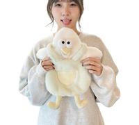 Sac d'eau chaude de canard de dessin animé PVC bouteille d'eau chaude - 750ML main chauffant pied coussin de chauffage, thérapie froide et chaude, couverture en peluche amovible lavable