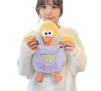 Sac d'eau chaude de canard de dessin animé PVC bouteille d'eau chaude - 750ML main chauffant pied coussin de chauffage, thérapie froide et chaude, couverture en peluche amovible lavable