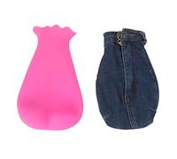 Sac d'eau chaude de décompression drôle innovant doux flexible compresse chaude et froide pour le bureau à domicile matériau en silicone anti-stress 8.27x4.72in (Rose Rouge)