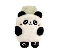 Sac d'eau chaude de dessin animé avec couverture en peluche - 750ML coussin de chauffage de pied plus chaud, thérapie froide et chaude, bouteille d'eau chaude en PVC amovible lavable