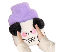 Sac d'eau chaude - Étui peluche avec motif d'animaux de dessin animé, sac thermique réutilisable pour femmes, hommes, étudiants et | Soulage les crampes menstruelles et les douleurs au Co