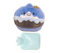 Sac d'eau chaude - Housse en peluche de 500 ml, design de dessin animé doux, structure anti-fuite, soulagement doux du chauffage pour les crampes, les nuits froides, sommeil détendu, lit de voyage, co