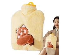 Sac d'eau chaude mignonne, sac d'eau chaude avec couvercle - Sac d'eau chaude en peluche de 900 ml - Sac d'eau chaude d'hiver, sac d'eau chaude, compresse chaude douce, sac isotherme confortable