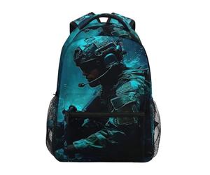 Sac D'École Art Du Soldat Cartable Pour Cadeau Rentrée | Daypack Léger Bookbag Ordinateur Portable Backpack Pour Voyage camping randonnée
