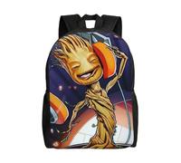 Sac d'école Baby Groot, sac à dos de dessin animé, sac tendance pour garçons, sac d'école, sac à dos de voyage-HXN599 Noir