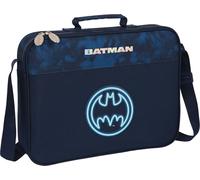 Safta BATMAN LEGENDARY - Portefeuille extrascolaire, sac à bandoulière, confortable et polyvalent, qualité et résistance, 38 x 6 x 28 cm, couleur bleu marine, bleu marine, Estándar, Décontracté