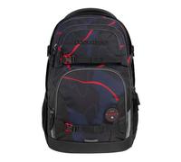 Sac d'école - coocazoo - Porter School Backpack - Noir/Rouge - Ergonomique - Easy-Grow