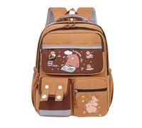 Sac d'école de dessin animé, sac à dos de dessin animé,Étudiants de l'école Capybara mignon BOOKBAG - Poche d'impression à la mode étanche grande capacité pour la maternelle, excursion d'une journée
