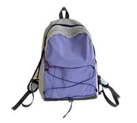 Sac d'école de grande capacité en nylon avec cordon élastique en forme de croix pour l'école, l'extérieur, les voyages