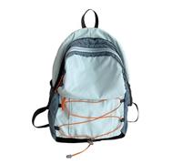 Sac d'école de grande capacité en nylon avec cordon élastique en forme de croix pour l'école, l'extérieur, les voyages