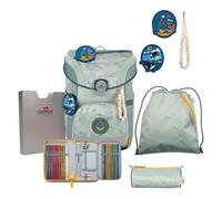 DerDieDas ErgoFlex Easy Exklusiv Neon Ensemble Cartable 5 pièces Gris Planet, Grey Planet, ErgoFlex Easy Eco Set