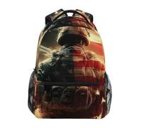 Sac D'École Drapeau De Dos Du Soldat Daypack Pour Randonnée | Bookbag Loisirs Cartable Léger Sac à Dos Pour Voyage Cadeau Rentrée Scolaire