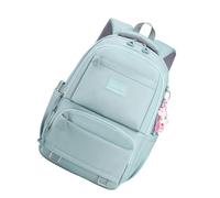 Sac d'école élégant en nylon pour adolescents Sac à dos ergonomique de grande capacité avec plusieurs poches Sac à dos élégant pour adolescent, bleu