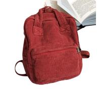 Sac D'école En Velours Côtelé Capacité Élevée, Poignée Haute, Style | Sacoche Pour Ordinateur Portable Adolescentes Pour Les Filles, Garçons, Femmes, Hommes, Le Lycée E