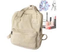 Sac d'école en velours côtelé, grand cartable en velours côtelé | Sac à main bookbag avec poignée,Petit sac à dos, sac pour ordinateur portable pour filles, sac à dos esthétique, grande capacité pour