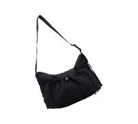 Sac d'école étudiant en toile pour femme - Grande capacité - Messagers plissés pour tous les jours - Style coréen - Bandoulière pour femme - Messager plissé en toile