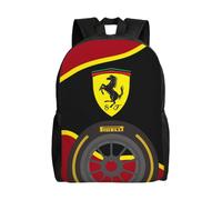 Sac d'école Ferrari, sac à dos de dessin animé, sac tendance pour garçons, sac d'école, sac à dos de voyage-HXN334 Noir