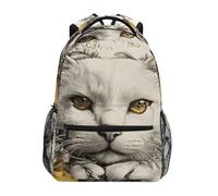 Sac D'École Fleurs De Chat Birman Backpack Pour Camping | Daypack Loisirs Cartable Ordinateur Portable Bookbag Pour randonnée Scolaire Voyage