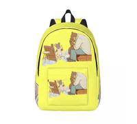 Sac d'ecole Happy E-Ernest & Celestine pour homme et femme, rangement de collations, voyage, anniversaire, fermeture éclair, sac pour ordinateur portable Noir