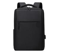 Sac D'éCole Hommes Sac à Dos USB école 15.6 Pouces Ordinateurs Portables d'entreprise Sac à Dos Grande capacité étanche Sacs de Voyage avec Chargeur USB pour Garcon(15.6-inch Black)