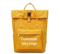 Sac D'école Imperméable en Nylon Oxford Roll-Top Personnalisé pour Femmes Hommes Sac À Dos Élégant À Fermeture Éclair pour La Randonnée Sports en Plein Air Color3,14 inches