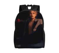 Sac d'école Jackson Wang, sac à dos de dessin animé, sac tendance pour garçons, sac d'école pour étudiants, sac à dos de voyage-HXN291 Noir
