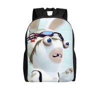 Sac d'école Lapins Crétins, sac à dos de dessin animé, sac tendance pour garçons, sac d'école, sac à dos de voyage-XTYD8389 Noir