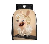 Sac d'école Lapins Crétins, sac à dos de dessin animé, sac tendance pour garçons, sac d'école, sac à dos de voyage-XTYD8386 Noir