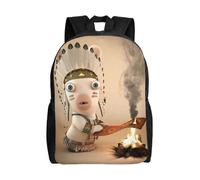 Sac d'école Lapins Crétins, sac à dos de dessin animé, sac tendance pour garçons, sac d'école, sac à dos de voyage-XTYD8394 Noir