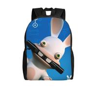 Sac d'école Lapins Crétins, sac à dos de dessin animé, sac tendance pour garçons, sac d'école, sac à dos de voyage - HXN900 Noir