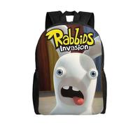 Sac d'école Lapins Crétins, sac à dos de dessin animé, sac tendance pour garçons, sac d'école, sac à dos de voyage-XTYD8385 Noir