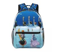 Sac d'ecole léger et décontracté, imprime en une seule pièce, pour l'ecole, les activités en plein air, le shopping et le bureau, 43 cm Noir