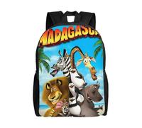 Sac d'école Madagascar, sac à dos de dessin animé, sac tendance pour garçons, sac d'école, sac à dos de voyage-XTYD7570 Noir