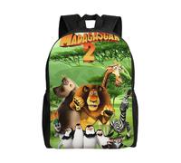 Sac d'école Madagascar, sac à dos de dessin animé, sac tendance pour garçons, sac d'école, sac à dos de voyage-HXN07 Noir